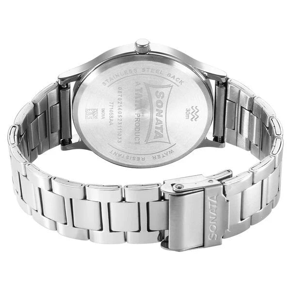 Sonata Aspire Quartz Analog Watch for Men - 77105SM08 - KRISHNA WATCH COMPANY