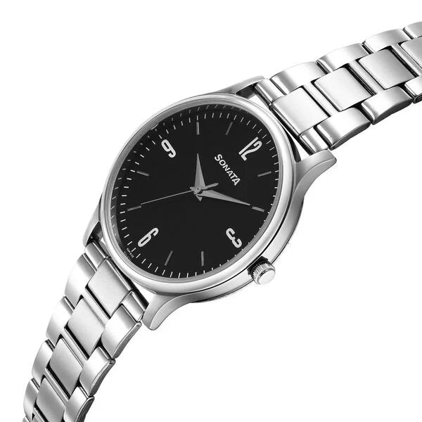 Sonata Aspire Quartz Analog Watch for Men - 77105SM09W - KRISHNA WATCH COMPANY