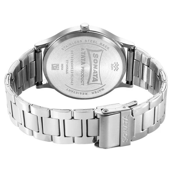 Sonata Aspire Quartz Analog Watch for Men - 77105SM09W - KRISHNA WATCH COMPANY