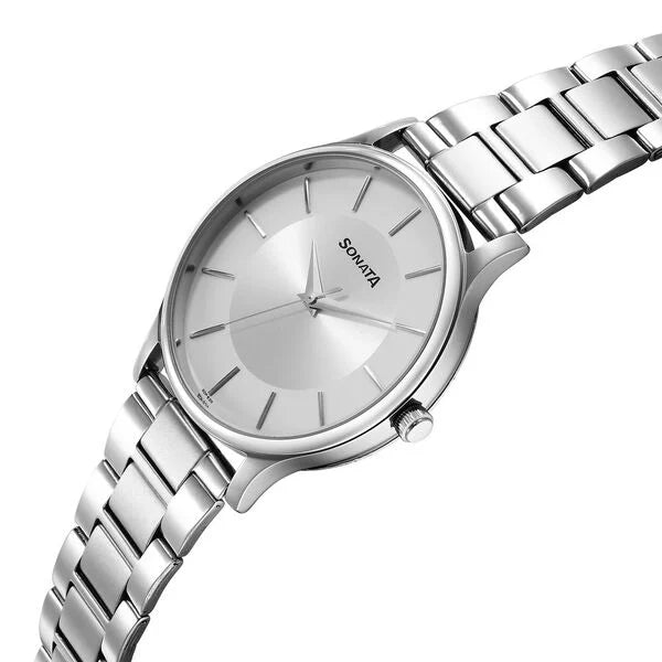 Sonata Aspire Quartz Analog Watch for Men - 77105SM10W - KRISHNA WATCH COMPANY