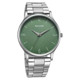 Sonata Aspire Quartz Analog Green Dial Stainless Steel Strap Watch for Men 77105SM13