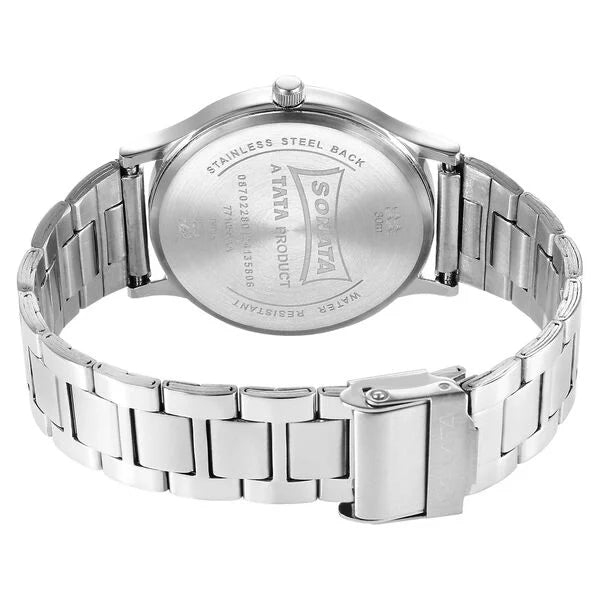 Sonata Aspire Quartz Analog 77105SM15W - KRISHNA WATCH COMPANY