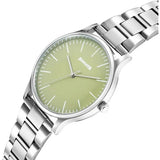 Sonata Aspire Quartz Analog Green Dial Stainless Steel Strap Watch For Men 77105SM20W