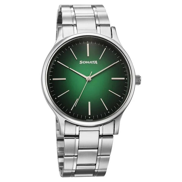 Sonata Aspire Quartz Analog Watch For Men - 77105SM24W - KRISHNA WATCH COMPANY