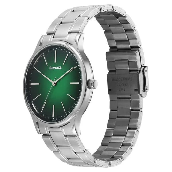 Sonata Aspire Quartz Analog Watch For Men - 77105SM24W - KRISHNA WATCH COMPANY