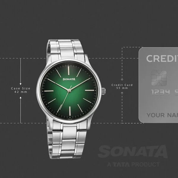 Sonata Aspire Quartz Analog Watch For Men - 77105SM24W - KRISHNA WATCH COMPANY