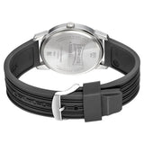 Sonata Smart Plaid Quartz Analog Black Dial TPU Strap Watch for Men 77107sp04w