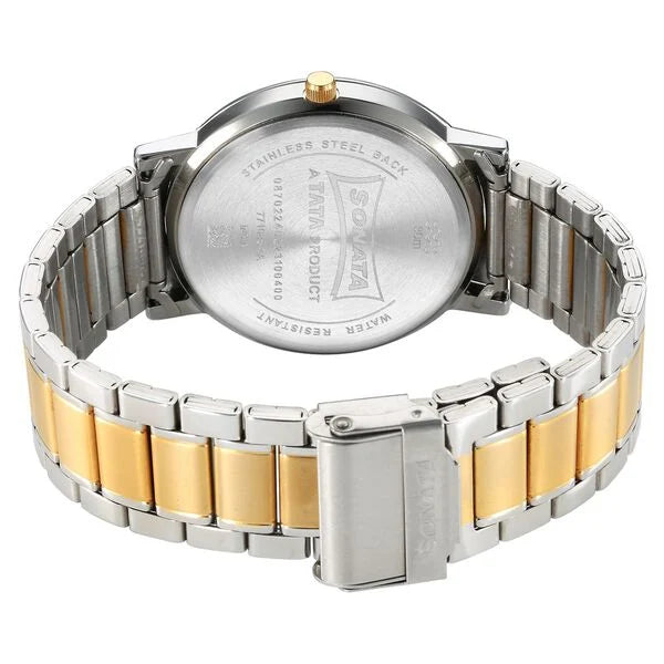 Sonata Utsav Quartz Analog Silver Dial Watch for Men 77108bm04 - KRISHNA WATCH COMPANY