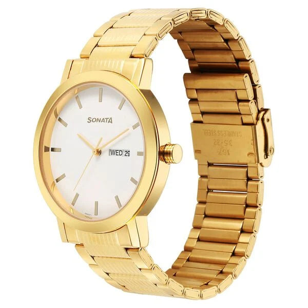 Sonata Utsav Quartz Analog 77108YM13 - KRISHNA WATCH COMPANY