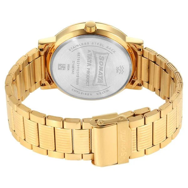 Sonata Utsav Quartz Analog 77108YM13 - KRISHNA WATCH COMPANY