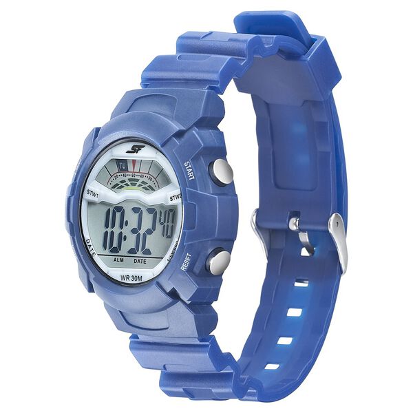 Zoop SF Digital Dial Blue PU Strap Watch for Men ns77109pp03 - KRISHNA WATCH COMPANY