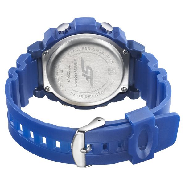 Zoop SF Digital Dial Blue PU Strap Watch for Men ns77109pp03 - KRISHNA WATCH COMPANY