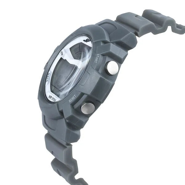 SF Digital Dial Grey PU Strap Watch for Men 77109pp05 - KRISHNA WATCH COMPANY