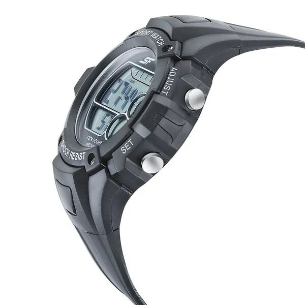 SF Digital Dial Black PU Strap Watch for Men NT77111PP02 - KRISHNA WATCH COMPANY
