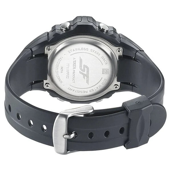 SF Digital Dial Black PU Strap Watch for Men NT77111PP02 - KRISHNA WATCH COMPANY