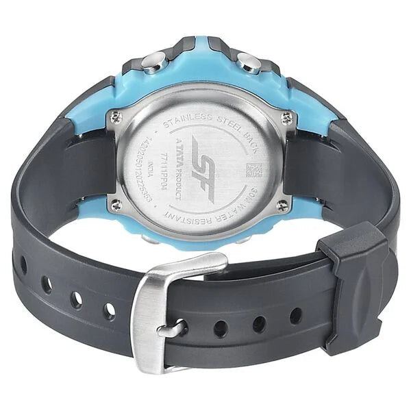 SF Digital Dial Black PU Strap Watch for Men 77111pp04 - KRISHNA WATCH COMPANY