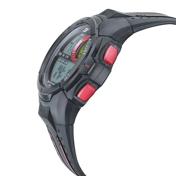 SF Digital Dial Black PU Strap Watch for Men 77112pp01 - KRISHNA WATCH COMPANY