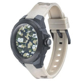 SF Turbo Quartz Analog Multicoloured Dial PU Strap Watch for Men 77114pp03w