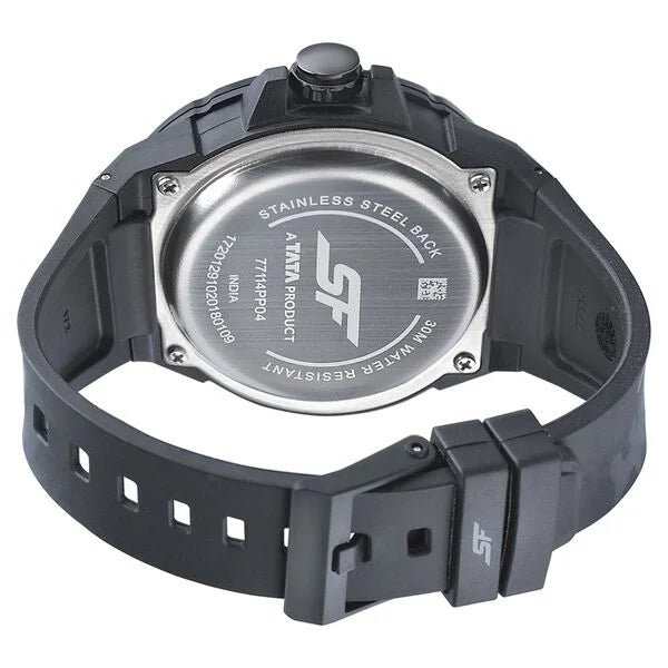 SF Turbo Quartz Analog Multicoloured Dial PU Strap Watch for Men 77114pp04w - KRISHNA WATCH COMPANY