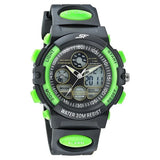SF Quartz Analog Digital Black Dial PU Strap Watch for Men 77116pp02w