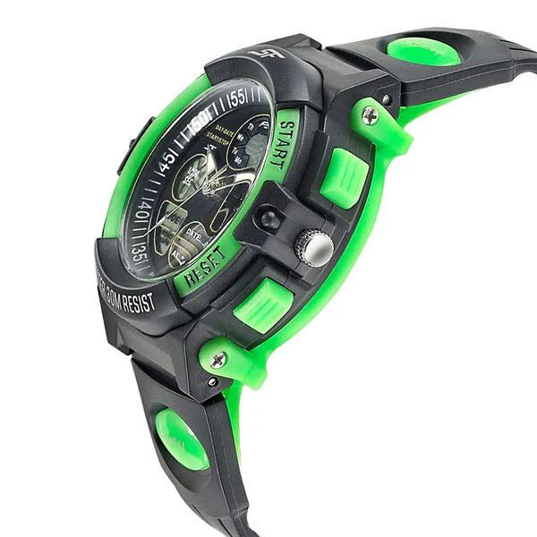 SF Quartz Analog Digital Black Dial PU Strap Watch for Men 77116pp02w - KRISHNA WATCH COMPANY