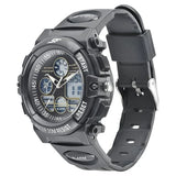 SF Hustler Quartz Digital Analog Digital Black Dial Black PU Strap Watch For Men 77116pp05w