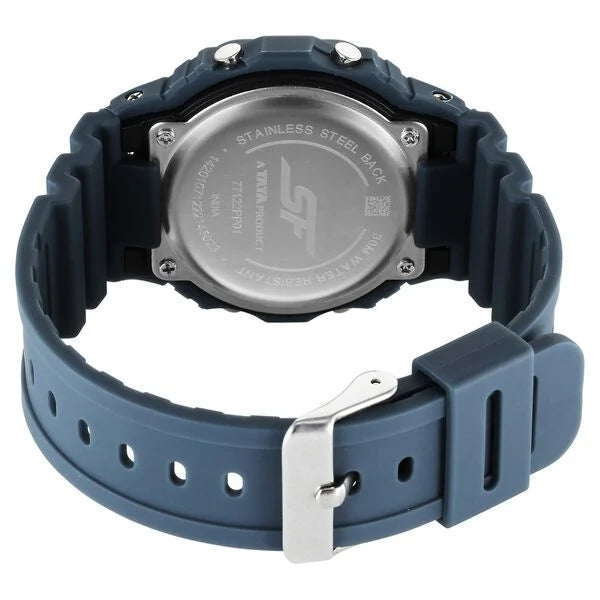 SF Hexa Digital Dial Unisex Watch With Polyurethane Strap 77122pp01 - KRISHNA WATCH COMPANY