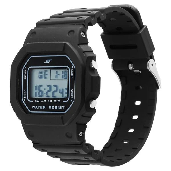 SF Hexa Digital Dial Unisex Watch With Polyurethane Strap 77122pp02 - KRISHNA WATCH COMPANY