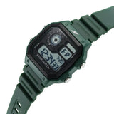 SF Digital Dial Green PU Strap Watch For Unisex 77123pp03