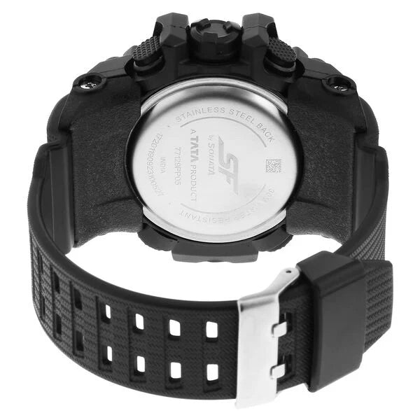 SF Sparq Quartz Digital Analog Digital Black Round Dial Black Polyurethane Strap Watch For Men 77129pp05w - KRISHNA WATCH COMPANY