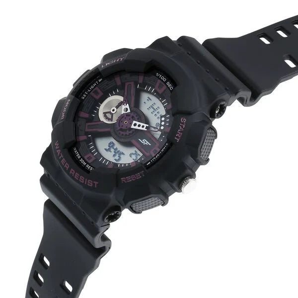 SF Dreamer Series Black Round Dial Black Plastic Strap Watch For Men 77132pp06w - KRISHNA WATCH COMPANY