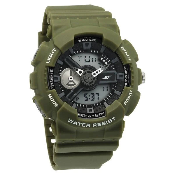 Sonata SF Dreamer Series Quartz Digital Analog Digital Black Plastic Strap for Men 77132pp08w - KRISHNA WATCH COMPANY