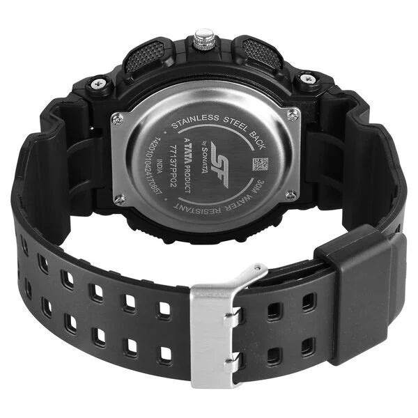 SF Bold Black & Gold Design Men's Watch - Perfect Blend of Elegance and Strength 77137pp02 - KRISHNA WATCH COMPANY