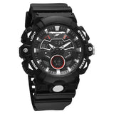 SF Analog Digital Black Dial PU Strap Watch For Men 77138pp03w