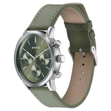Sonata Quartz Multifunction Green Dial Green Leather Strap Watch For Men 77139SL02