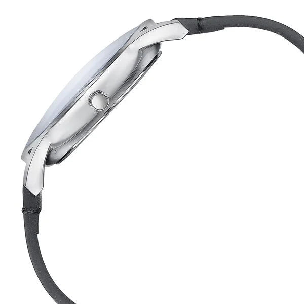 Sonata Quartz Analog Silver Dial Black Leather Strap Watch For Men 77140sl01 - KRISHNA WATCH COMPANY