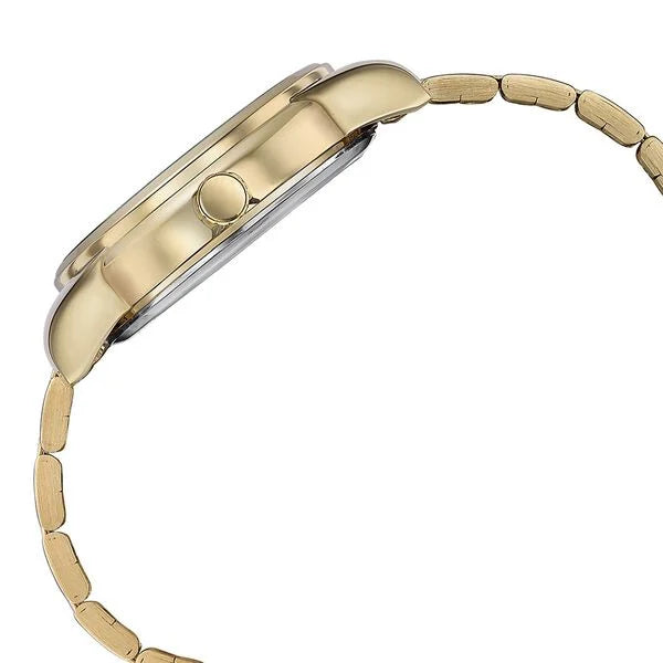 Sonata Quartz Analog with Day and Date Black Dial Golden Stainless Steel Strap Watch For Men 77141ym01 - KRISHNA WATCH COMPANY