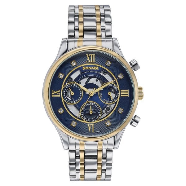 Sonata Wedding Edit Quartz Multifunction Watch For Men - 77146BM01 - KRISHNA WATCH COMPANY