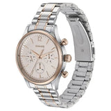 Sonata Quartz Multifunction Pink Dial Two Toned Stainless Steel Strap Watch For Men 77146km01 - KRISHNA WATCH COMPANY