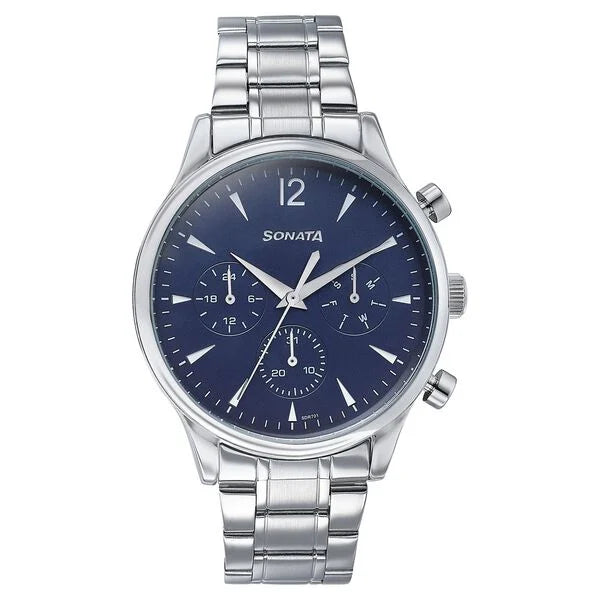 Sonata Wedding Edit Quartz Multifunction Watch For Men - 77146SM02 - KRISHNA WATCH COMPANY