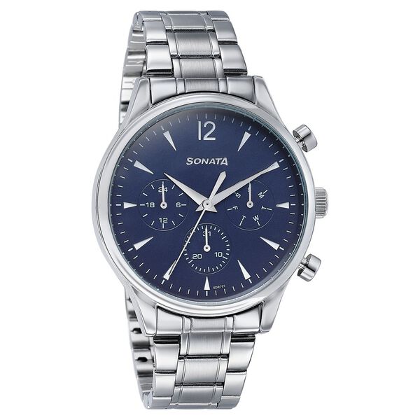 Sonata Wedding Edit Quartz Multifunction Watch For Men - 77146SM02 - KRISHNA WATCH COMPANY