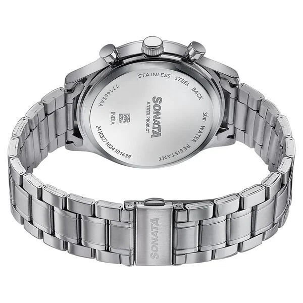 Sonata Wedding Edit Quartz Multifunction Watch For Men - 77146SM02 - KRISHNA WATCH COMPANY