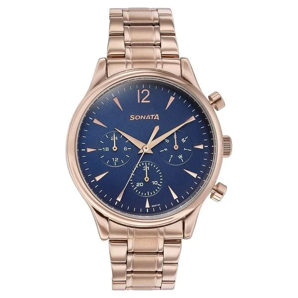 Sonata Wedding Edit Quartz Multifunction Watch For Men 77146WM01 - KRISHNA WATCH COMPANY