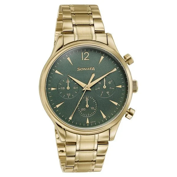 Sonata Wedding Edit Quartz Multifunction Watch For Men 77146ym02 - KRISHNA WATCH COMPANY