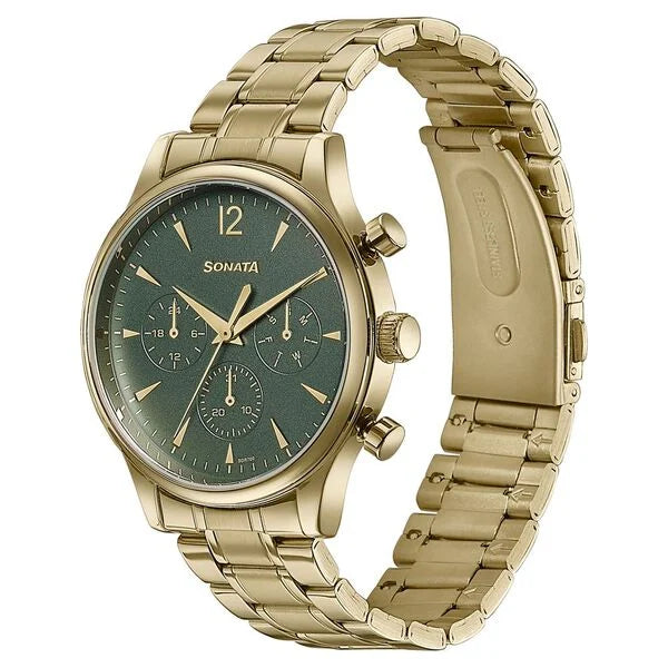 Sonata Wedding Edit Quartz Multifunction Watch For Men 77146ym02 - KRISHNA WATCH COMPANY