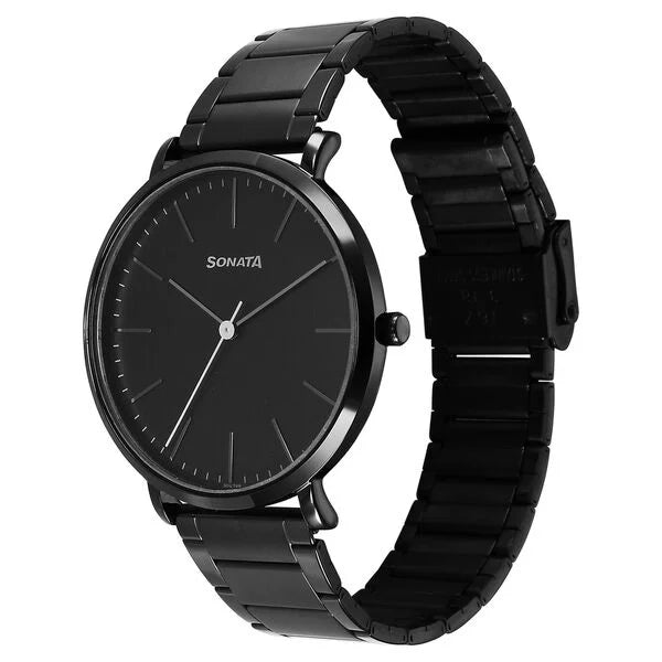 Sonata Ascent Quartz Analog Watch For Men - 77150NM01 - KRISHNA WATCH COMPANY