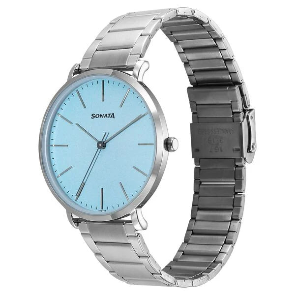 Sonata Ascent Quartz Analog Watch For Men - 77150SM02 - KRISHNA WATCH COMPANY