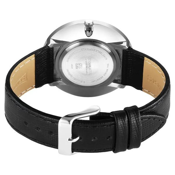 Sonata Ascent Quartz Analog Blue Dial Leather Strap Watch For Men 77152sl03 - KRISHNA WATCH COMPANY