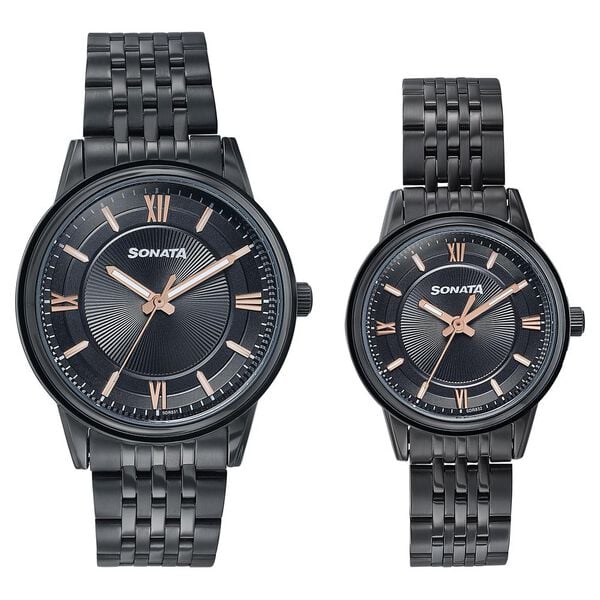 Sonata Wedding Edit Quartz Analog Watch For Pair - 7715487076NM01 - KRISHNA WATCH COMPANY