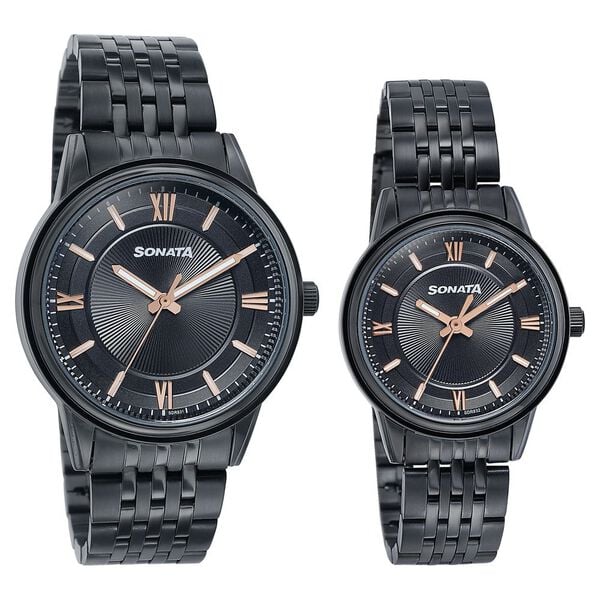Sonata Wedding Edit Quartz Analog Watch For Pair - 7715487076NM01 - KRISHNA WATCH COMPANY